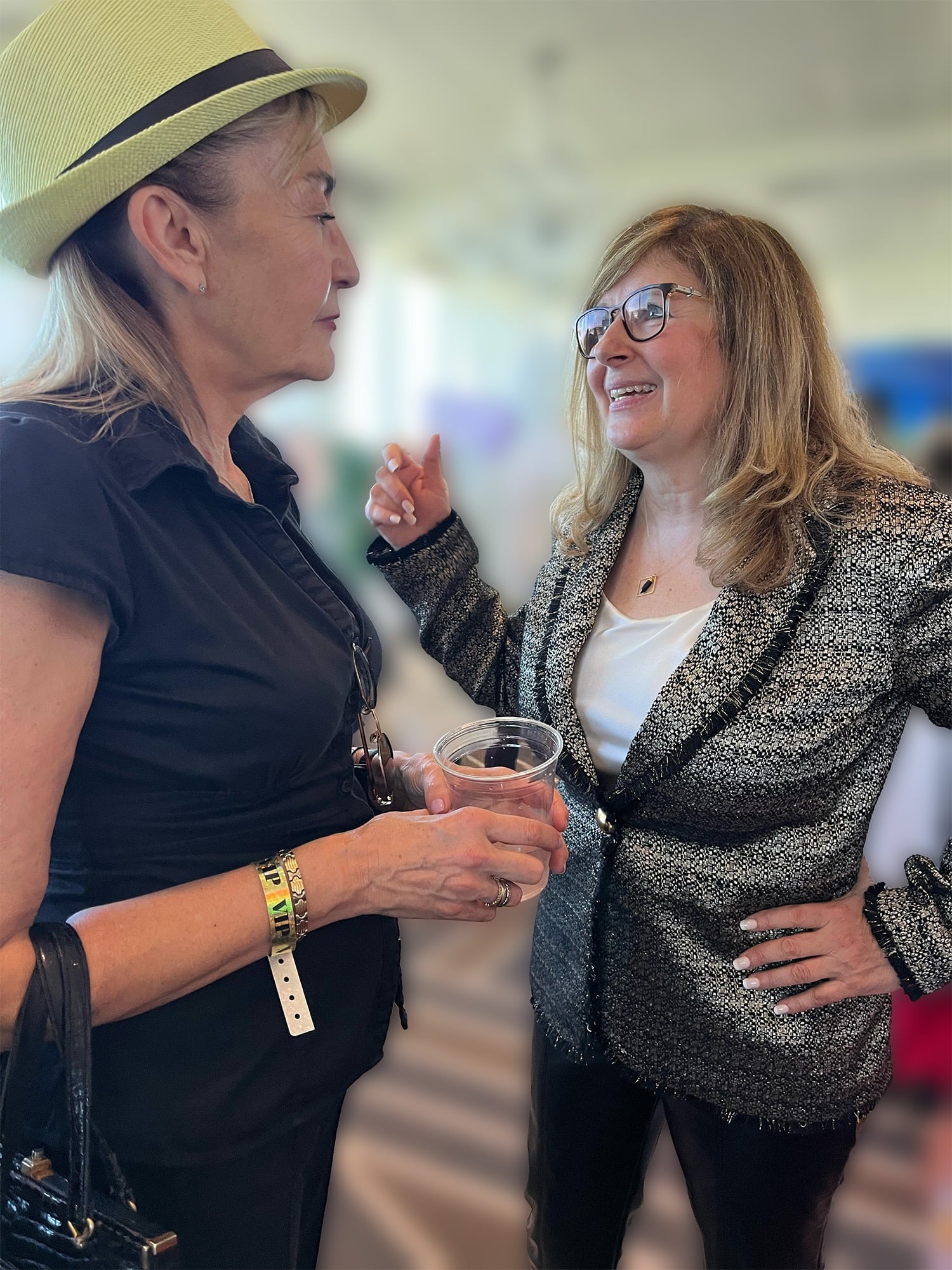 Two women in conversation